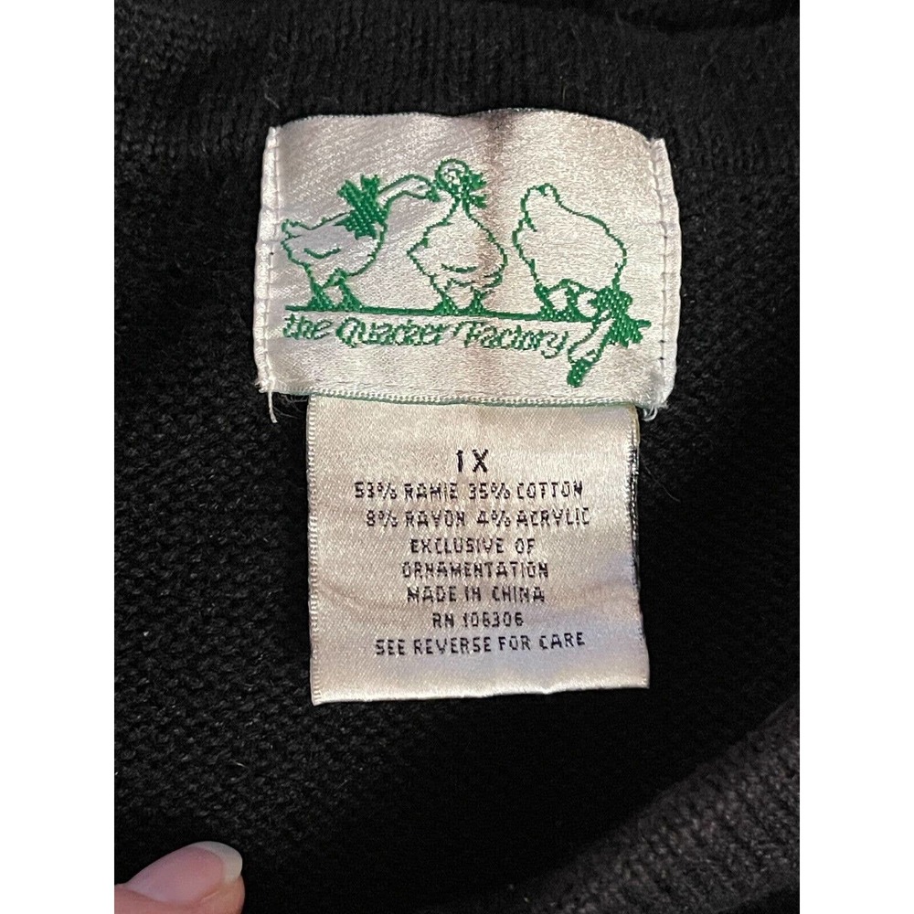 Vintage Quacker Factory Black Red Polka Dot Santa… - image 3